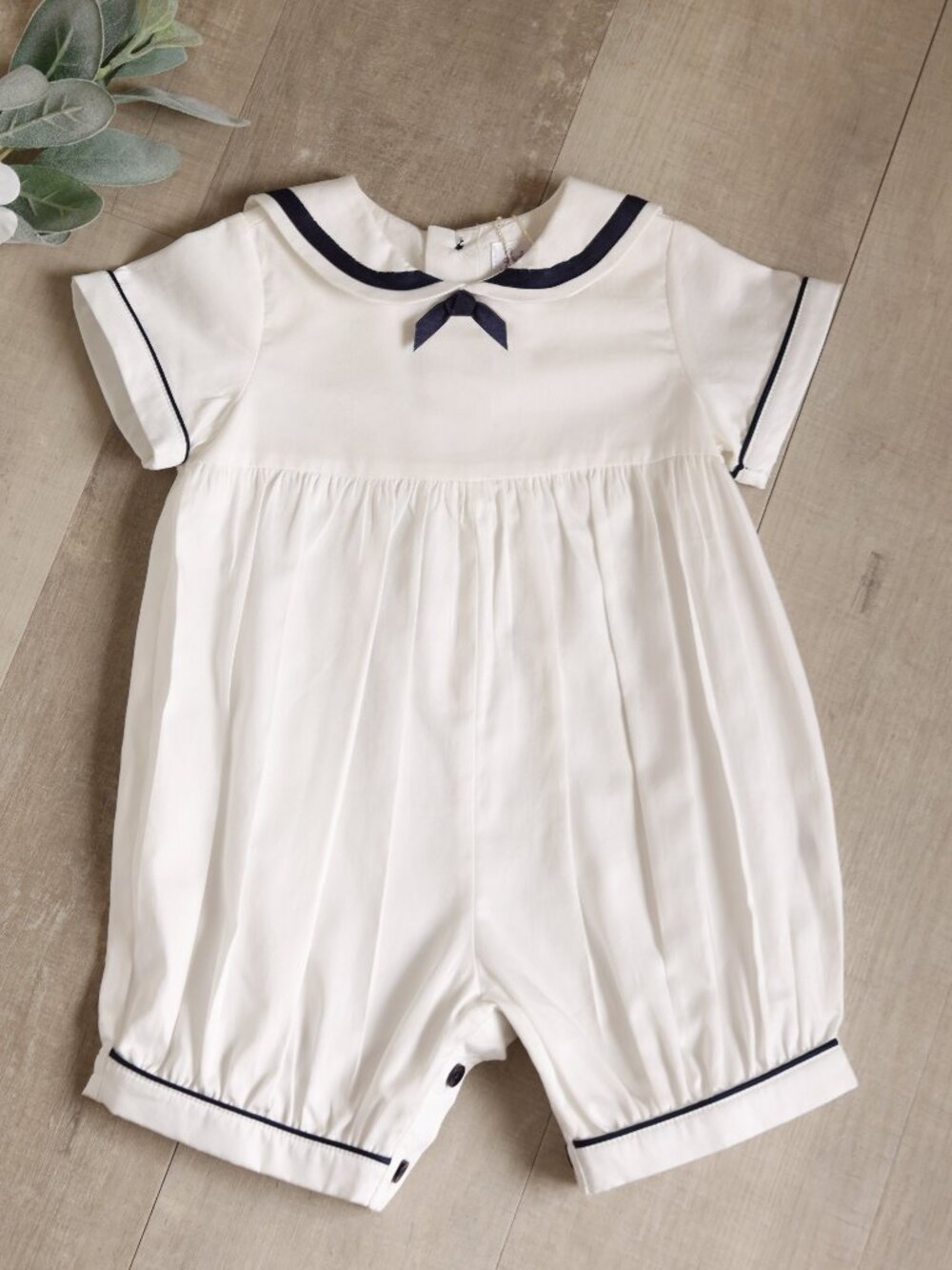Rachel Riley Girls Luxury Sailor Bubble Romper Navy White NWT Size 6 Months